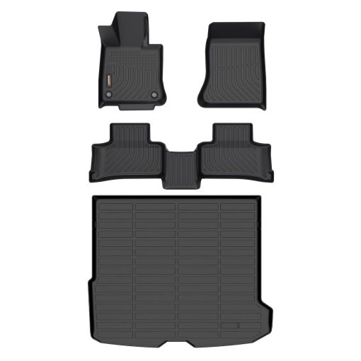 Tapetes para piso personalizados y Protector de maletero para 2023 2024 Mercedes Benz GLC GLC 300 GLC 350e GLC 43 AMG, TPE Guardabarros para todo clima-Negro Tapetes para auto GLC Protector de maletero Accesorios