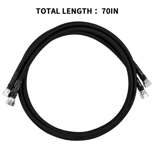 Lineas de Enfriamiento de Transmision de Repuesto para Automoviles MuRealy - Manguera Trenzada de Nylon Negra Mejorada 6AN de 70 pulgadas, Compatible con GM Chevy Ford Turbo 700R4 4L60E 4L65E 4L80E - Imagen 4