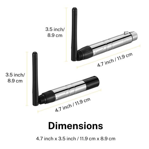 Controlador Inalambrico DMX Donner 7 Receptores & 1 Transmisor, Control de Iluminacion de Escenario Inalambrico DMX512 para Fiesta de Discoteca Escenario LED Bar, Dj Dfi 2.4G DMX Inalambrico 8PCS - Imagen 5