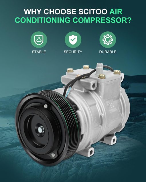 Compresor de Aire Acondicionado SCITOO para Autos para 1999-2002 para Land Rover Discovery 4.0L CO 11120C - Imagen 3