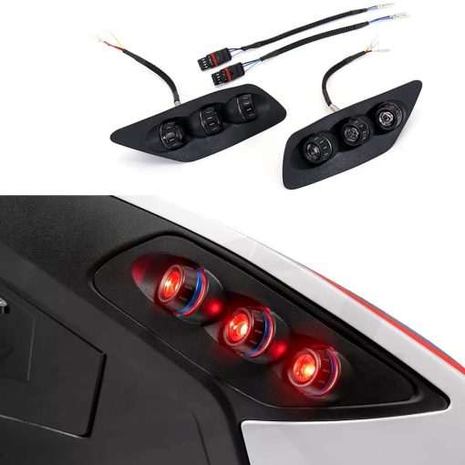 Luces indicadoras de giro traseras LED para motocicleta para BMW S1000RR 2020-2022 Luces intermitentes de senalizacion de giro de motocicleta Luces traseras de reemplazo (Negro)