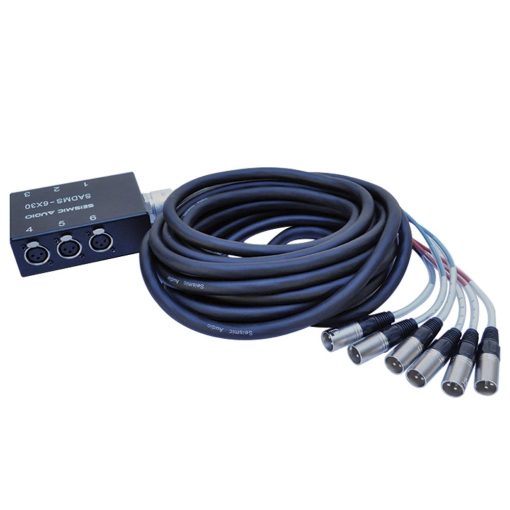 Seismic Audio SADMS-6x30 6 Channel Compact Sub Snake, 30 pies Pro Audio Drop Snake