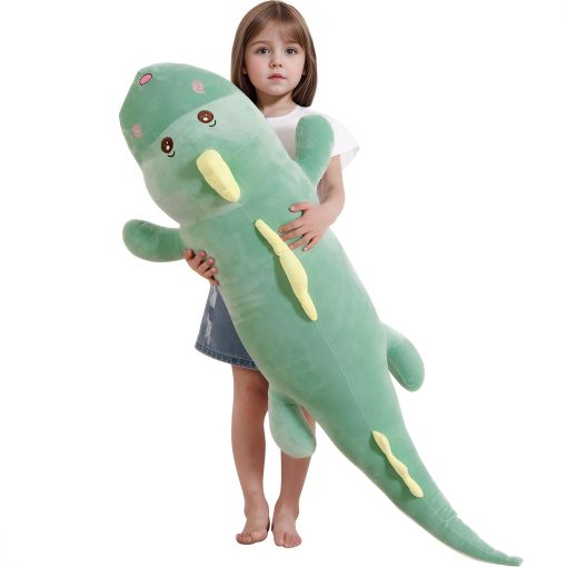 Peluche de dinosaurio gigante de 40 pulgadas, almohada suave de cuerpo de dinosaurio, juguetes de peluche lindos de 3.3 pies de altura, regalos para ninas ninos en Halloween, Navidad, Accion de Gracias, Cumpleanos