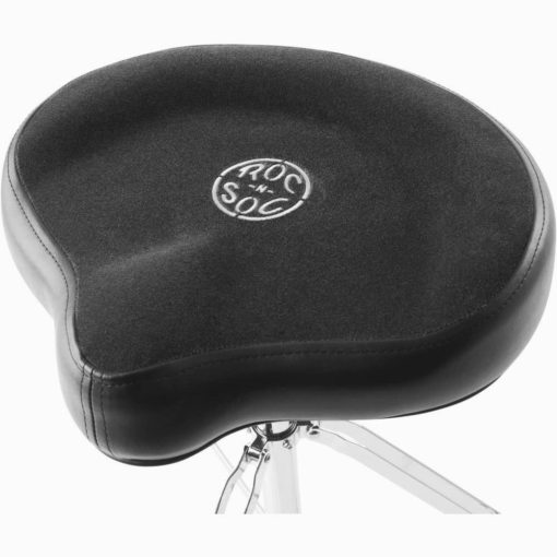 Taburete de bateria con gas Nitro Roc-N-Soc con asiento original, negro - Imagen 2