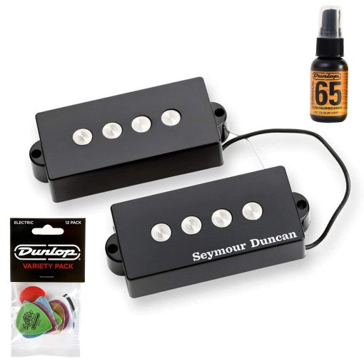 Seymour Duncan SPB-3 Pickup P-Bass Quarter Pound con Paquete de Puas Dunlop y Limpiador-Pulidor Dunlop Platinum 65