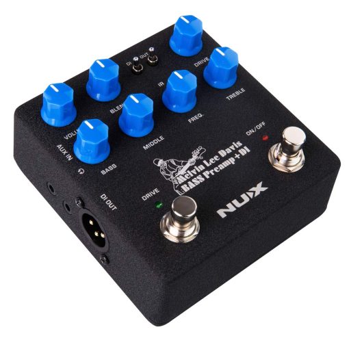 NUX Melvin Lee Davis NBP-5 Pedal de Bajo de Doble Interruptor, Preamp de Bajo, Caja DI, Cargador de Respuesta de Impulso (IR), Interfaz de Audio en Uno - Imagen 3