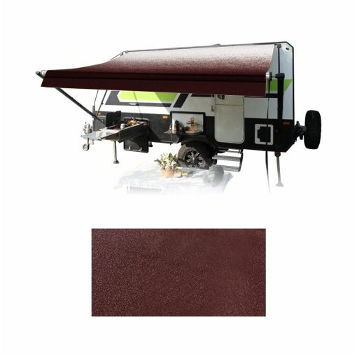 Tela de Repuesto para Toldo de RV Grado Estandar de Vinilo Premium 1000D Ajuste Universal 12-22 Pies Probado a -25?F a Prueba de Grietas en Frio Tela de Repuesto Reforzado para Toldo de RV (12'(FABRIC 11'2"), Degradado Color Vino) - Imagen 2