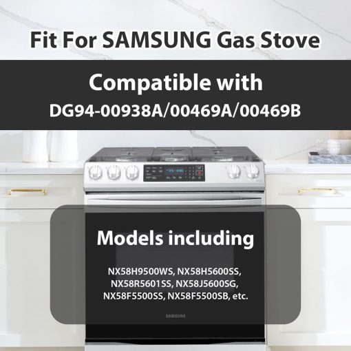 DG94-00938A Rejilla de Hierro Fundido Ensamblaje Central de Repuesto para Piezas de Estufa Samsung NX58J5600SG y Mas Piezas de Horno de Gas Samsung 1 Paquete - Imagen 4