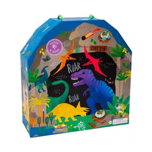 Floss & Rock Dino Kids Playbox, 18 Piezas de Madera, 11.2 Pulgadas - Imagen 2