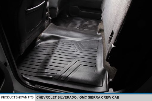 SMARTLINER Tapetes a Medida para la 2da Fila de Asientos Negro para Cabina Doble 2014-2018 Silverado/Sierra 1500-2015-2019 2500/3500 HD - Imagen 2