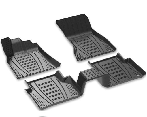 Tapetes de suelo 3W compatibles para Audi Q5 2009-2017, ajuste personalizado de TPE Todo Clima para Audi Q5 1ra y 2da fila juego completo de tapetes para automoviles negro