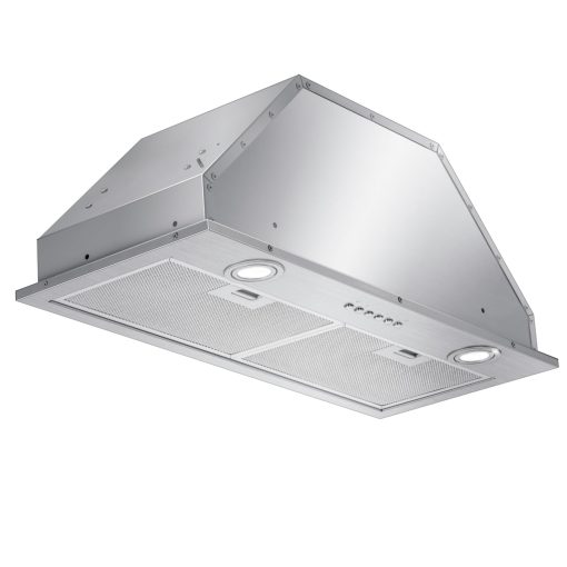 Extractor de Campana de 24" ONEEON, Acero Inoxidable 500CFM Empotrable en Cocina, Ventilador de Escape de 4 Velocidades, Filtros de Laberinto Aptos para Lavavajillas, Luces LED y Apagado con Retardo de 3 Minutos