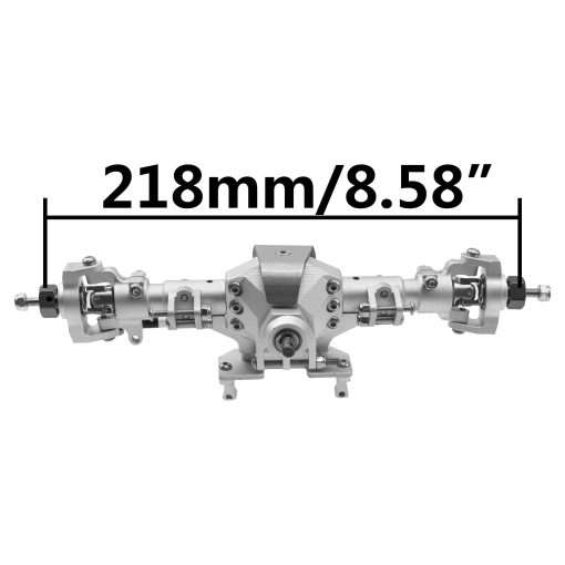 ShareGoo Juego de Ejes de Portal Delanteros y Traseros de Aluminio para Actualizaciones Compatibles con Axial SCX10 II 90046 90047 1/10 Coche de Crawling RC (Plata) - Imagen 9