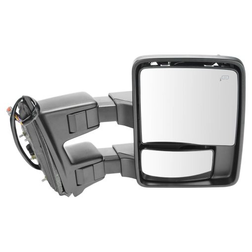 Espejo de remolque para vista lateral Trail Ridge con senal ahumada calefactada plegable telescopica lado del conductor izquierdo LH para camiones Ford Super Duty (F250, F350, F450) - Imagen 2