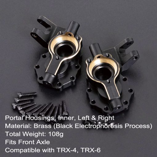 Contrapeso de Laton para Eje del Portal con Recubrimiento Negro para Crawler RC TRX6 TRX4 Piezas de Actualizacion (8 en 1 Set) - Imagen 3