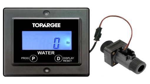 Indicador de nivel de agua de tanque empotrado Topargee H2F-FM - Conozca su consumo de agua y cuanta agua le queda en su tanque en litros/galones en su caravana, autocaravana y RV
