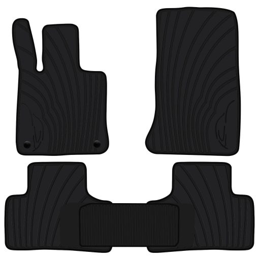 San Auto Tapetes de Coche para Mercedes-Benz GLC 2023 2024 X254 GLC300(e) GLC350 GLC43 AMG, GLC Pareja 2023 2024 Ajuste Personalizado Negro Completo Goma Protector de Piso del Coche Todo Clima Resistente Pesado Inodoro