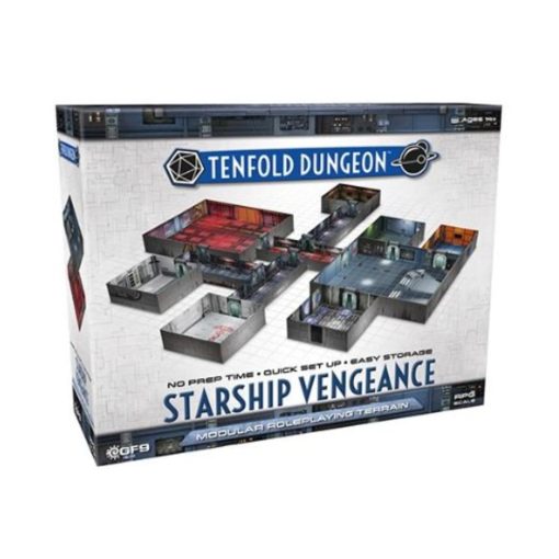 Set de Terreno Modular de Rol Starship Vengeance Tenfold Dungeon de Gale Force Nine con Configuracion Rapida y Escala de 1 x 1 Pulgadas
