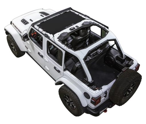 SPIDERWEBSHADE Cubierta de malla para Jeep JLkini Bikini Top Compatible con Jeep JL (2018 - actual) Fabricado en EE. UU. Cubierta solar de malla de sombrilla sombrilla parasol para Jeep en negro