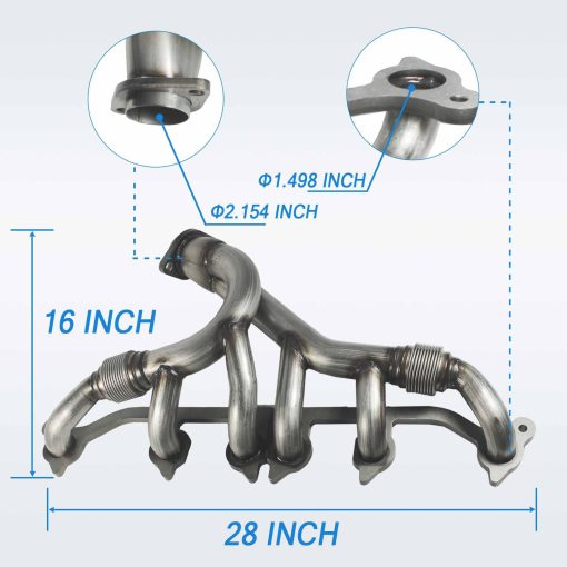 JDMSPEED Nuevo Kit de Colector de Escape de Acero Inoxidable y Junta de Reemplazo para Grand Cherokee Wrangler 4.0L Reemplazo para Jeeps Seleccionar 1991-1999 (Motor 4.0L Solamente) Sustituye 33007072, 4883385 - Imagen 6