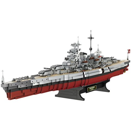 Set de bloques de construccion del acorazado militar aleman Bismarck GODIYTOPPY, conjunto de ladrillos coleccionables del crucero de la Segunda Guerra Mundial, juguete de construccion MOC para adultos (2081 piezas)