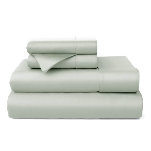 Juego de sabanas de 100% Rayon Derivado de Bambu de la Coleccion Cosy House - Transpirable, Suave, y Fresco Juego de Ropa de Cama de 4 Piezas con Bolsillos Profundos (Queen, Plata)
