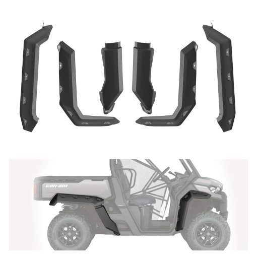A & UTV PRO Protector de llanta Defender Extendido Mas Ancho, Extensiones Frontales y Traseras compatibles con Can Am Defender HD5 / HD8 / HD10 / MAX 2016-2023, Reemplazar OEM # 715006821 715002424, Negro
