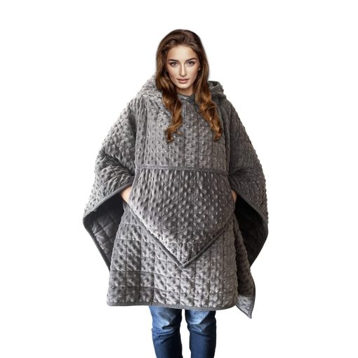 Manta Ponderada, Manta Pesada para Adultos 10lbs(57.4''x47.2'') Gris, Material Suave con Perlas de Vidrio Premium para un Mejor Sueno