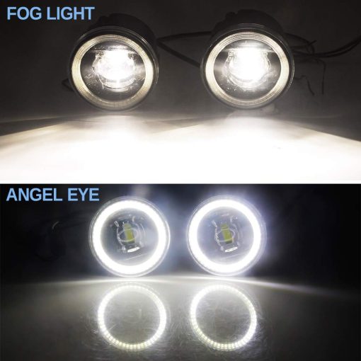 Luz de Niebla 2en1 con Ojo de angel, Lampara LED Mejorada con Anillo Halo DRL para Nissan 2011-2013 Rogue, 2007-2011 Versa, 2009-2014 Murano Z51, 2011-2014 Juke, 2009-2014 Cube Z12, 2010-2013 Infiniti G37 - Imagen 2