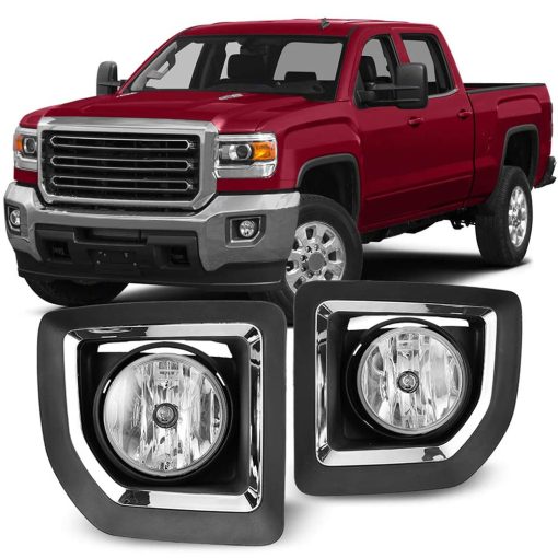 Luces antiniebla CPW compatibles con [2015 2016 2017 2018 2019 GMC Sierra 2500 HD/3500 HD] Par de luces antiniebla de conducir con lente transparente + kit de cableado + interruptor - Imagen 8