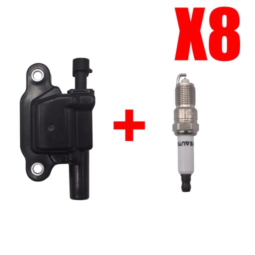Paquete de 8 Bobinas de Encendido y Bujias de Iridio OYEAUTO Compatible con Chevy GMC Cadillac Pontiac Grand Prix H3 Tahoe Yukon Silverado Impala Avalanche UF413 - Imagen 2