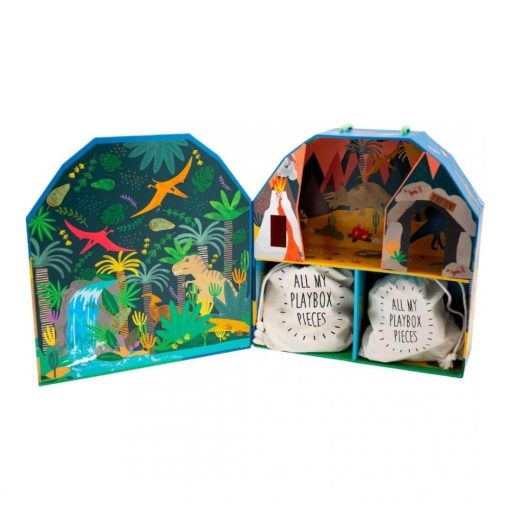 Floss & Rock Dino Kids Playbox, 18 Piezas de Madera, 11.2 Pulgadas - Imagen 5