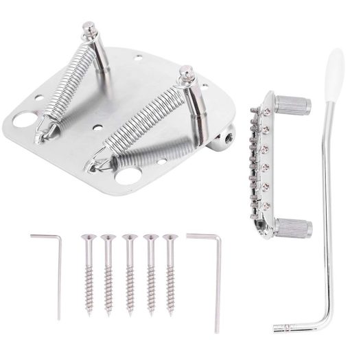 Juego de Puente de Guitarra, Aleacion de Zinc Banada en Cobre + Altura de Puente de Montura de Acero Ajustable, para Guitarras Mustang Guitar - Imagen 2