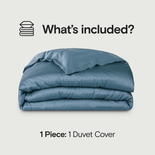 Funda de Edredon SIJO AiryWeight Tencel, 100% Lyocell Derivado de Eucalipto, Suave como la Mantequilla, Mejores Sabanas Refrescantes por Architectural Digest (Azul Turquesa, Full/Queen 90"x90") - Imagen 2