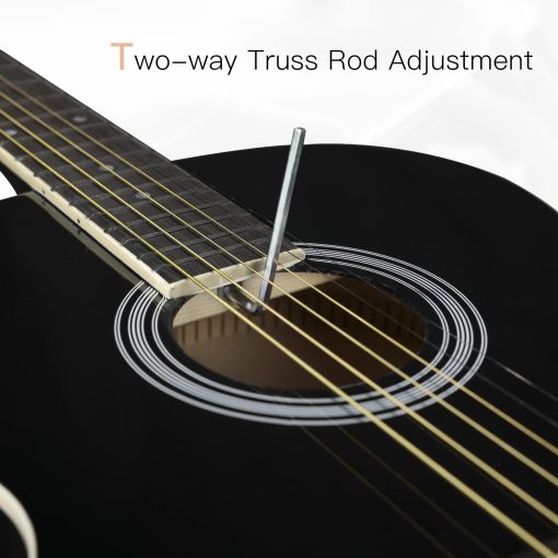 Guitarra Acustica WINZZ AF227A de 39 Pulgadas con Kit Completo, Elegante Mariposa - Imagen 7