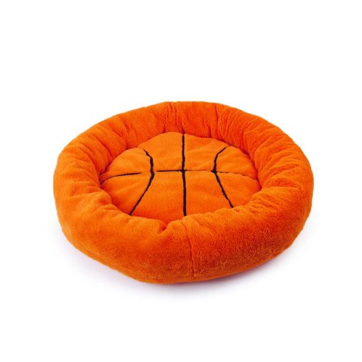 Cama de Peluche Suave Pequena y Linda de Baloncesto para Perros y Gatos TONBO, Lavable en Lavadora y Secadora (Baloncesto)