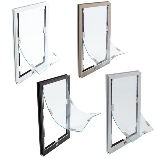 Puerta para gatos y perros para puertas de pantalla | Solapa unica | Marco de 1/2" solo para puertas de pantalla | Instalacion profesional requerida | Marco resistente de aluminio extruido | Esquinas reforzadas con acero | Aire fresco adentro, bichos afuera! | Puerta para mascotas Hale - Imagen 6