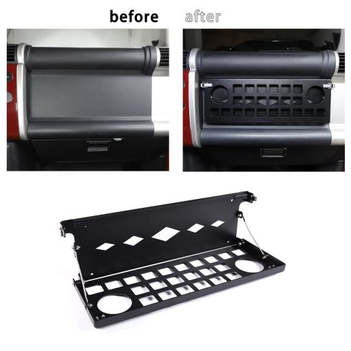 YUECHI para Toyota FJ Cruiser 2007-2021 estante de almacenamiento de aleacion multifuncional para copiloto de coche - Imagen 6