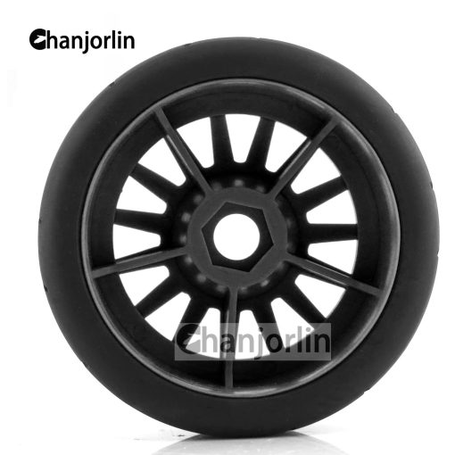 Llantas y Ruedas de Coche de Rally RC 1/8 17mm Hex 103mm Neumaticos de Goma para Coche de Carreras en Carretera RC a Escala 1:8 HPI WR8 HSP Hobao ARRMA Redcat Losi Kyosho VRX RC Rally Drift Car 4PCS (Negro A) - Imagen 8