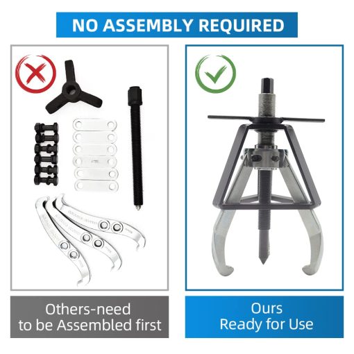 BESTOOL 3 Jaw Gear Puller, Herramienta de Extraccion de Poleas de 20 Toneladas, Herramienta de Extraccion para Engranajes, Poleas, Volantes - Imagen 4