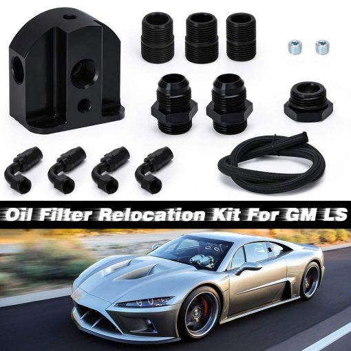 Kit de reubicacion de filtro de aceite de aluminio billet Hypertune Adaptador de manguera trenzada de aceite AN12 Bloqueo 1/8NPT Adaptador 13/16"-16 3/4"-16 M22*1.5 - Imagen 6