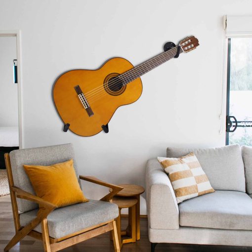Vousile Soporte de pared para guitarras 2 piezas, Soporte de exhibicion de almacenamiento para 2 guitarras acusticas/electricas/guitarras clasicas en gancho de pared - Imagen 5