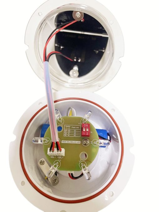 Luz de Advertencia Solar para Muelle 360 Grados - SNL-004-PRO - Super Brillante Luz LED Impermeable para Aplicaciones Marinas - Encendido Constante o Parpadeo Ajustable (VERDE) - Imagen 6