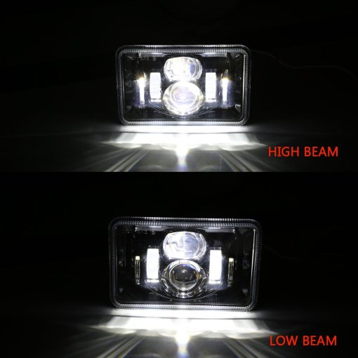 Faros LED de 4x6 pulgadas XPCTD 4 PCS 60W 14400LM Aprobados por DOT, Repuesto para H4651 H4652 H4656 H4666 H6545 Compatible con Peterbilt Kenworth Freightliner - Imagen 8
