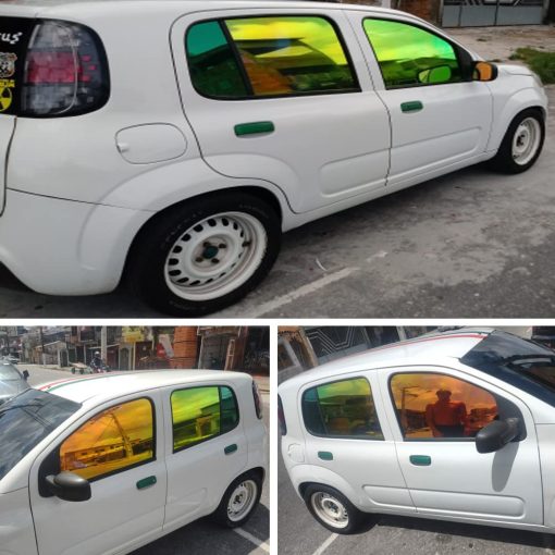 Pelicula de proteccion solar para ventanas de coche XhuangTech, Color Camaleon Dorado Verde, Pelicula de tintado solar para ventanas de coche, 76% VLT (54.33 pulgadas x 59.05 pulgadas) - Imagen 5