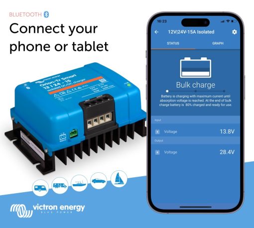 Cargador DC-DC Victron Energy Orion-Tr Smart 12/24-Volt 15 amp 360-Watt Aislado (Bluetooth) - Imagen 2