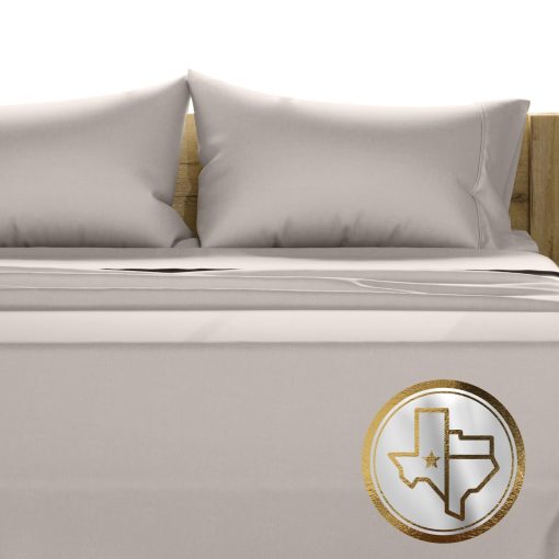 Juego de Sabanas de 100% Algodon Egipcio California King de Texas Linen Co. - 1500 Hilos 4 Piezas Sabanas Cal King de Algodon Egipcio, Suaves, Sabanas de Seda Refrigerantes, Sabanas de Alto Hilo California King - Beige