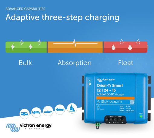 Cargador DC-DC Victron Energy Orion-Tr Smart 12/24-Volt 15 amp 360-Watt Aislado (Bluetooth) - Imagen 6