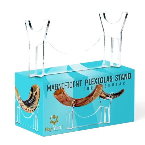 Shofar de Cuerno Plateado de Plata Santa Voz de Israel - Cuerno de 24"-26" de Jerusalen Plateado con Soporte de Cuerno, Bolsa de Transporte, Cepillo, Spray Anti-Olor - Hecho en Israel - Imagen 4