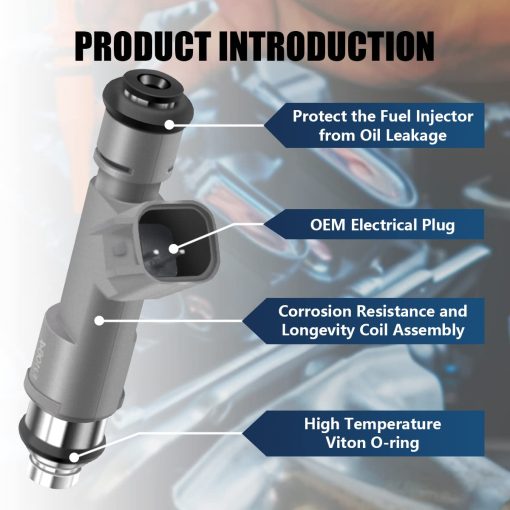 Conjunto Maestro de Alto Rendimiento de 4 Inyectores de Combustible Compatibles con Chevy HHR 2009-2011 Malibu 2010-2012 Pontiac G6 2010 L4 2.2L 2.4L Reemplazo para 12613163 FJ1064 M1409 4G2251 832-11216 8002100N - Imagen 4